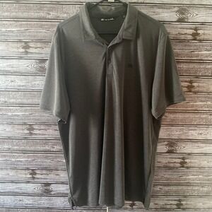 Travis Mathew Men's Short-Sleeved Polo‎ Shirt Size XXL Dark Gray Logo